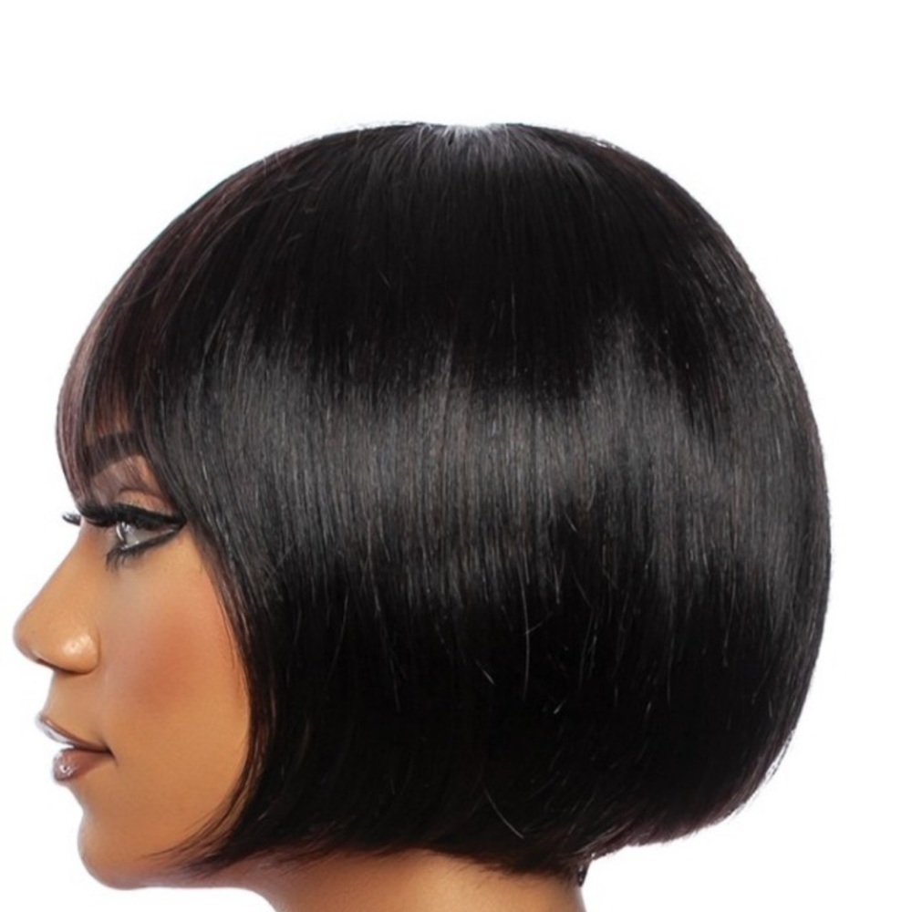 Human hair bang wig